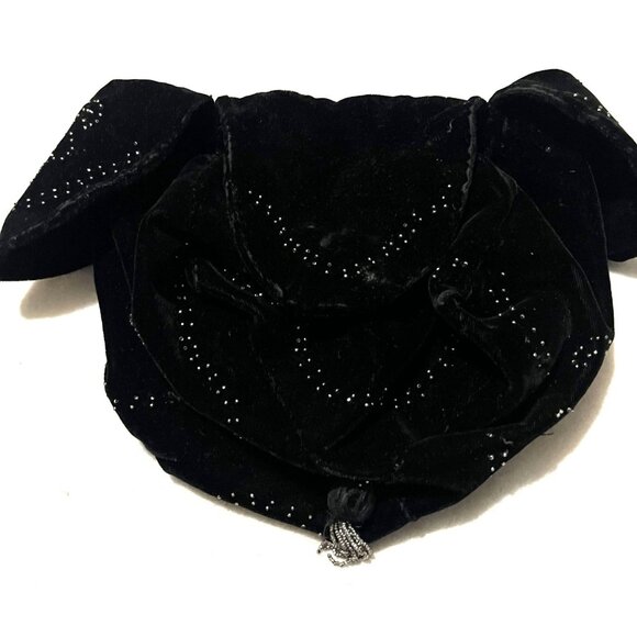 Lot of 2 vintage purses Black ,red and 1 pair of black Lace Fingerless gloves - Picture 11 of 12